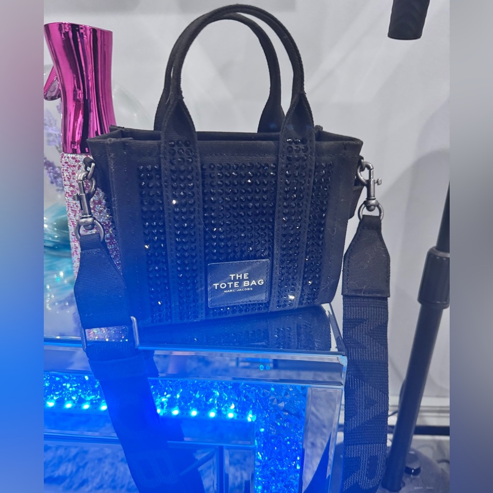 Black Studded Tote Bag